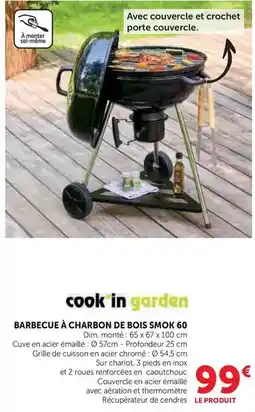 Hyper U Cook in garden - barbecue à charbon de bois smok offre