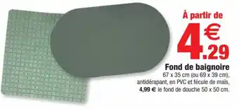 Fond de baignoire