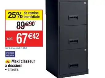 Cora x Carrefour Maxi classeur à dossiers offre