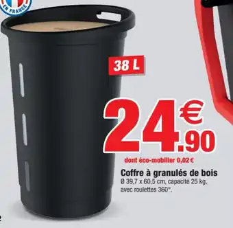 Bazarland Coffre à granulés de bois offre