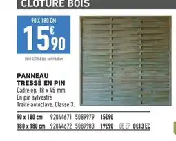 Brico Cash Panneau tressé en pin offre