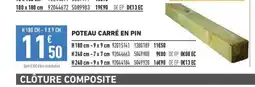 Brico Cash Poteau carré en pin offre