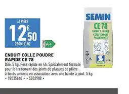 Brico Cash Enduit colle poudre rapide ce 78 offre