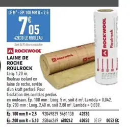 Brico Cash ROCKWOOL Laine de roche roulrock offre