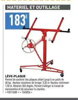 Brico Cash Lève-plaque offre