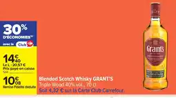Carrefour GRANT'S Blended Scotch Whisky offre