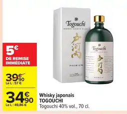 Carrefour TOGOUCHI Whisky japonais offre