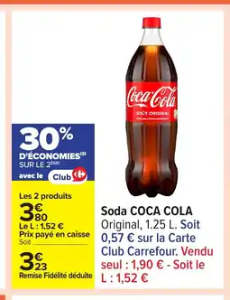 Carrefour COCA COLA Soda offre