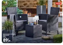 Intermarché Salon de jardin 2 personnes résine tressée keter offre