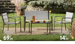 Intermarché Set canapes 4pcs en acier et textilene offre