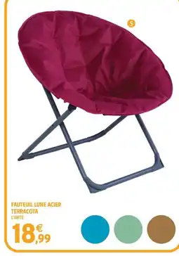 Intermarché Fauteuil lune acier terracota offre