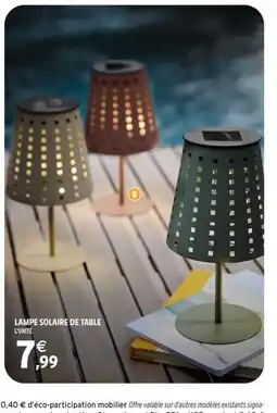 Intermarché Lampe solaire de table offre