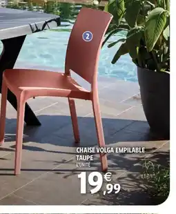 Intermarché Chaise volga empilable taupe offre