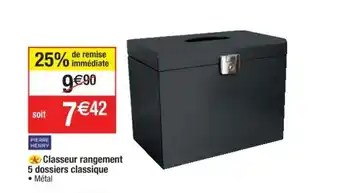 Cora x Carrefour Classeur rangement 5 dossiers classique offre
