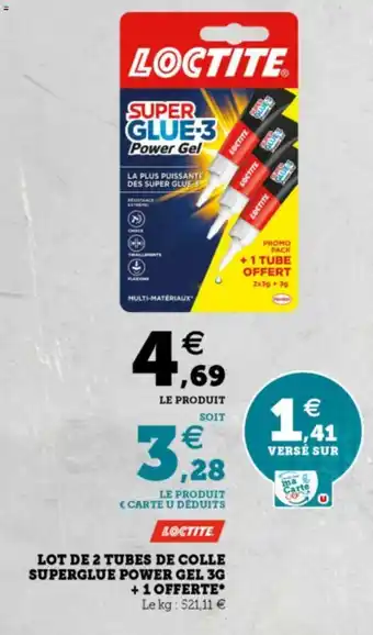 Super U Lot de 2 Tubes de Colle offre