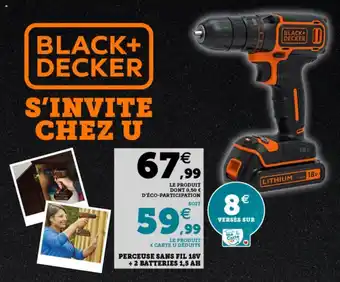 Super U Perceuse Sans Fil 18V offre