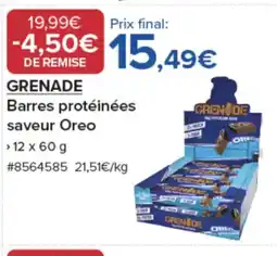 Costco GRENADE Barres protéinées saveur Oreo offre