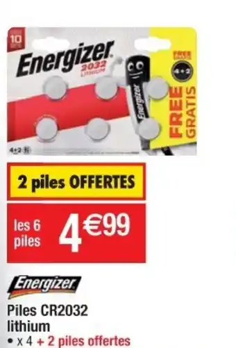 Piles CR2032 lithium