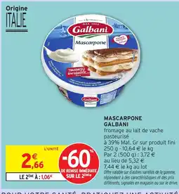 Intermarché Hyper GALBANI Mascarpone offre