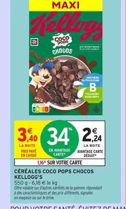 Intermarché Hyper KELLOGG'S Céréales coco pops chocos offre