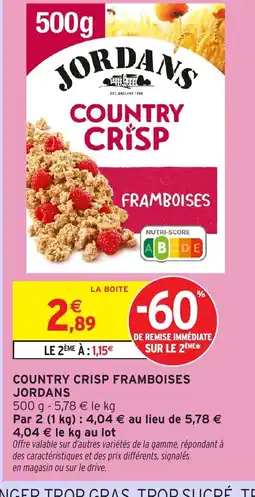 Intermarché Hyper JORDANS Country crisp framboises offre