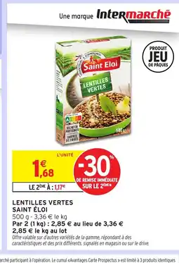 Intermarché Hyper SAINT ÉLOI Lentilles vertes offre
