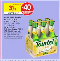 Intermarché Hyper TOURTEL TWIST Bière sans alcool au jus citron offre