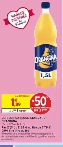 Intermarché Hyper ORANGINA Boisson gazeuse standard offre