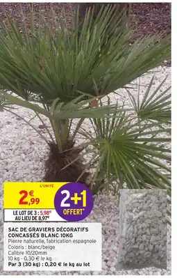 Intermarché Hyper Sac de graviers décoratifs concassés blanc offre