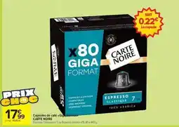 Carrefour Market Carte noire - capsules de café offre