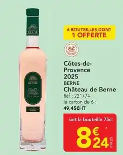 METRO Château de berne - côtes-de- provence 2025 offre