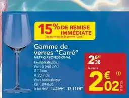 METRO Metro - gamme de verres offre