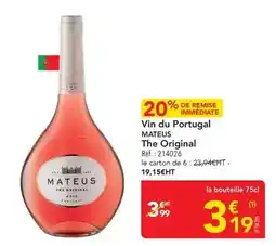 METRO Mateus - vin du portugal offre
