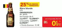 METRO Grimbergen - bière blonde offre
