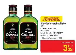 METRO Clan campbell - blended scotch whisky offre