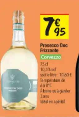 Les Comptoirs de la Bio CORVEZZO Prosecco Doc Frizzante offre