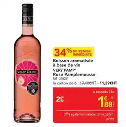 METRO Very pamp' - boisson aromatisée à base de vin rose pamplemousse offre