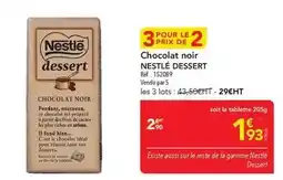 METRO Nestlé - chocolat noir dessert offre