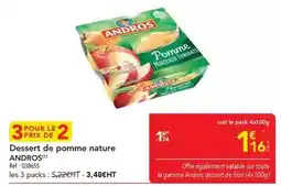 METRO Andros - dessert de pomme nature offre