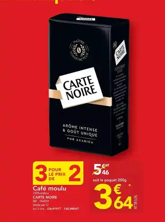 METRO Carte noire - cafe moulu offre