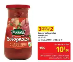 METRO Panzani - sauce bolognaise offre