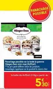 METRO Haagen dazs - panachage possible sur la toute la gamme offre
