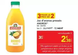 METRO Andros - jus d'ananas pressés offre