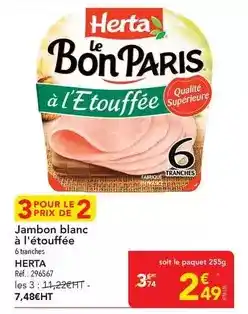 METRO Herta - jambon blanc à l'étouffée offre
