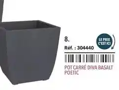 METRO Pot carré diva basalt poetic offre