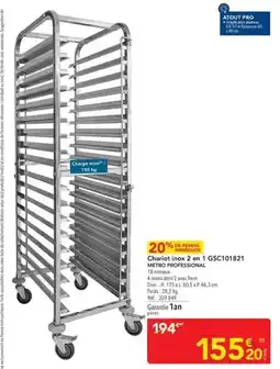 METRO Metro - charo-fioc 2 en 1 gsc101821 offre