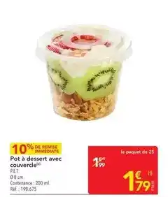METRO Pot à dessert avec couvercle offre