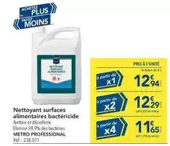 METRO Metro - nettoyant surfaces alimentaires bactéricide offre