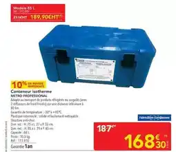 METRO Metro - conteneur isotherme offre