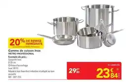 METRO Metro - gamme de cuisson inox offre